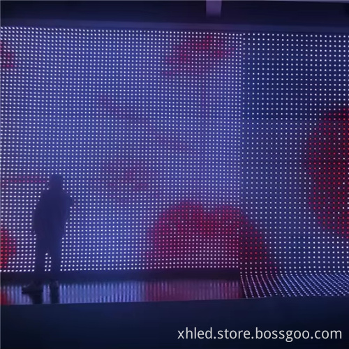 IP67 Waterproof Outdoor LED Mesh Screen for Christmas Advertisements